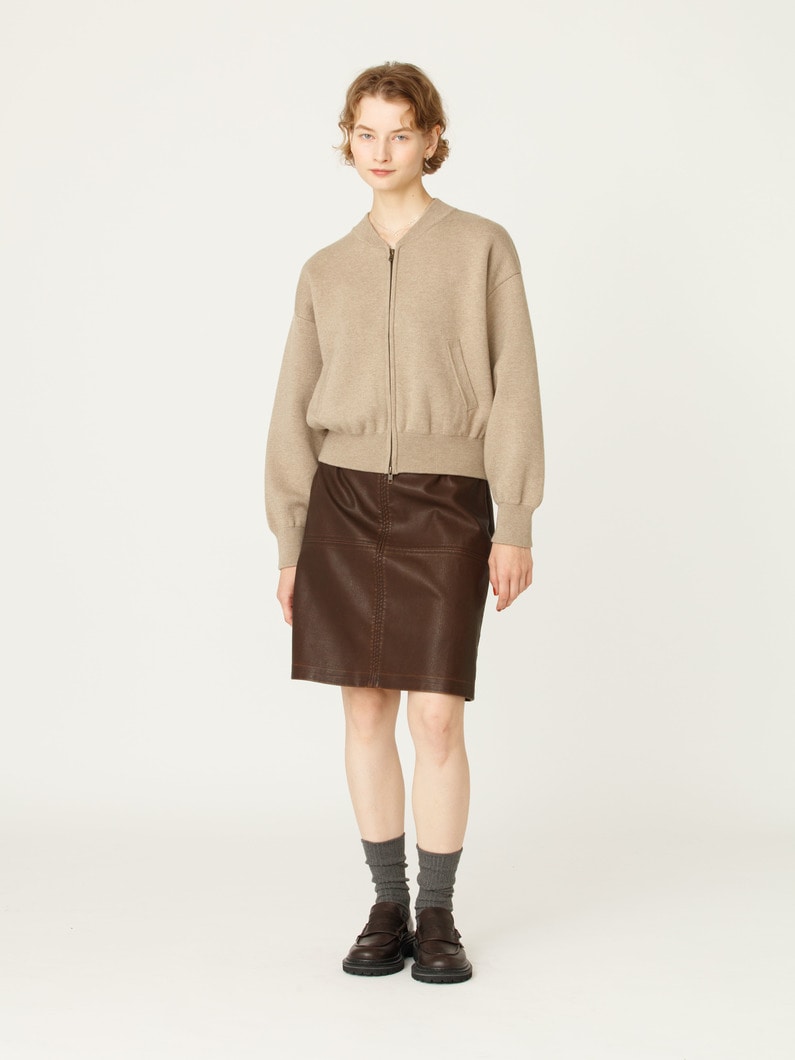 フェイクレザー ミニスカート 詳細画像 brown 5