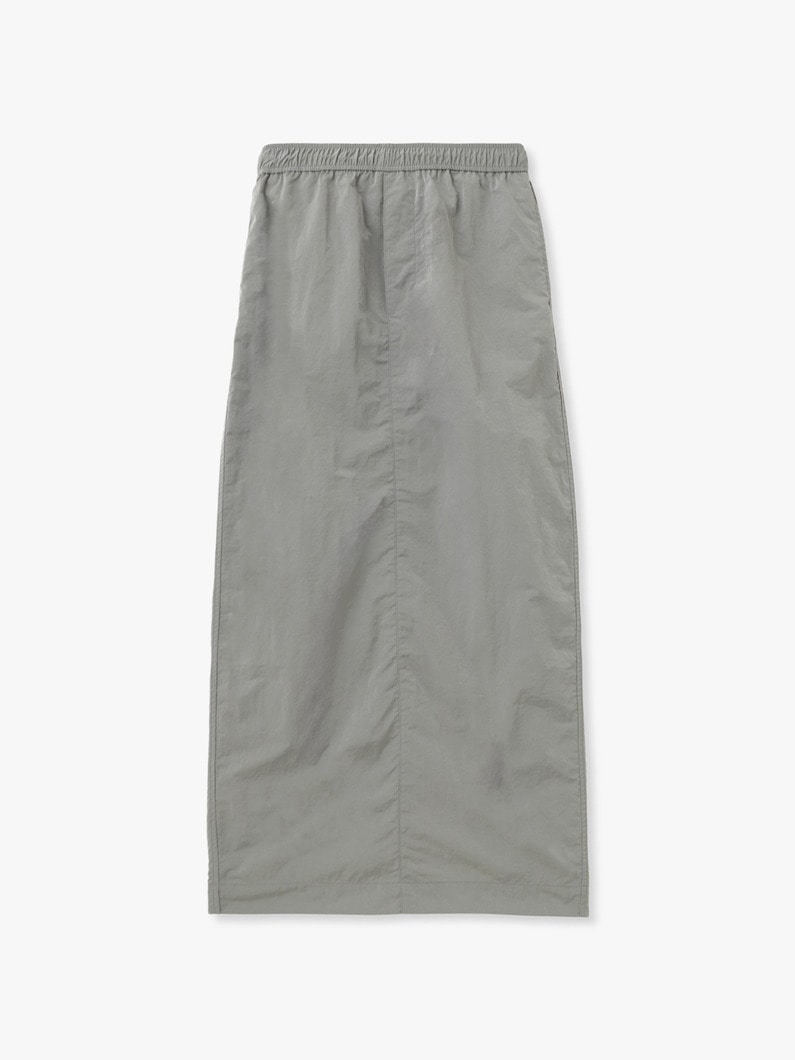 シャンブレー タフタ ドローストリング ロング スカート 詳細画像 gray 1