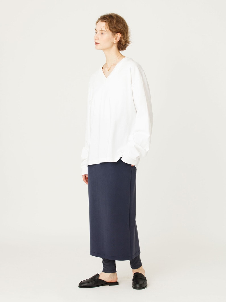 ダブルニット ペンシル スカート 詳細画像 navy 1