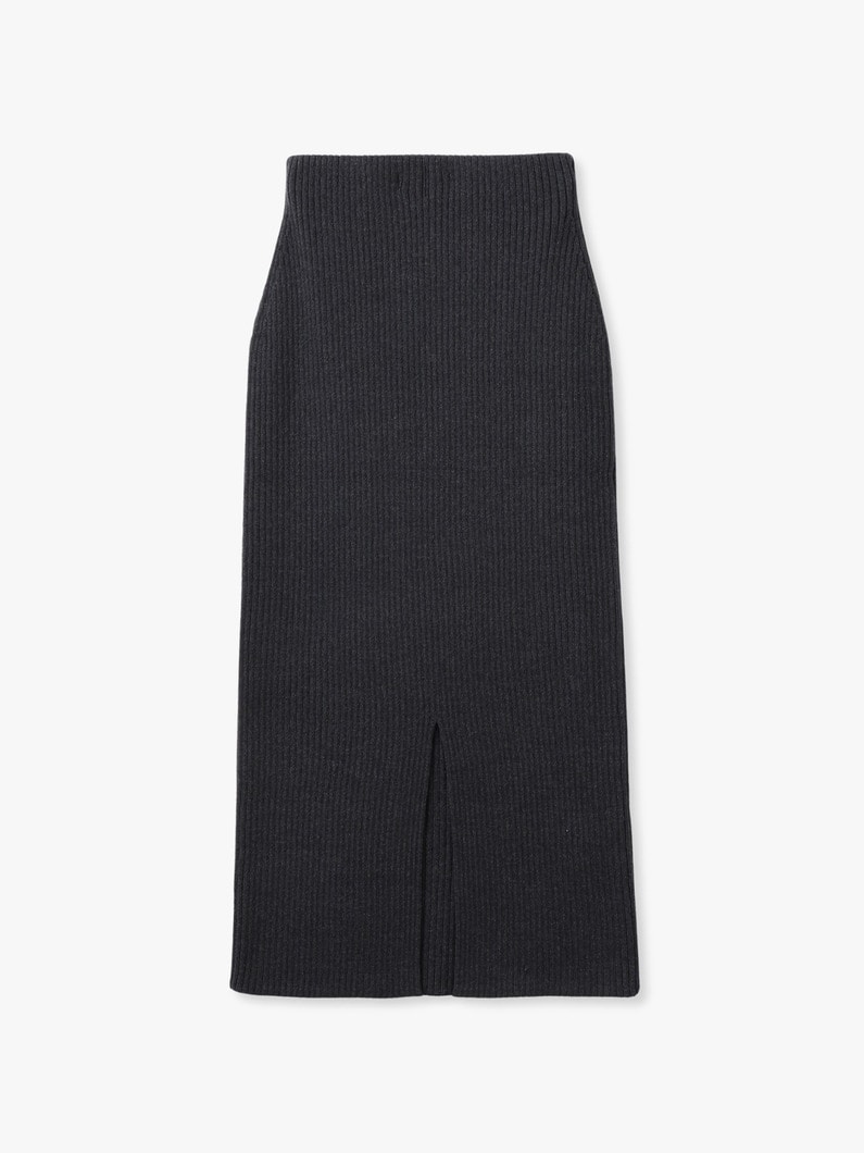バルキー ヤーン リブニット スカート 詳細画像 charcoal gray 1