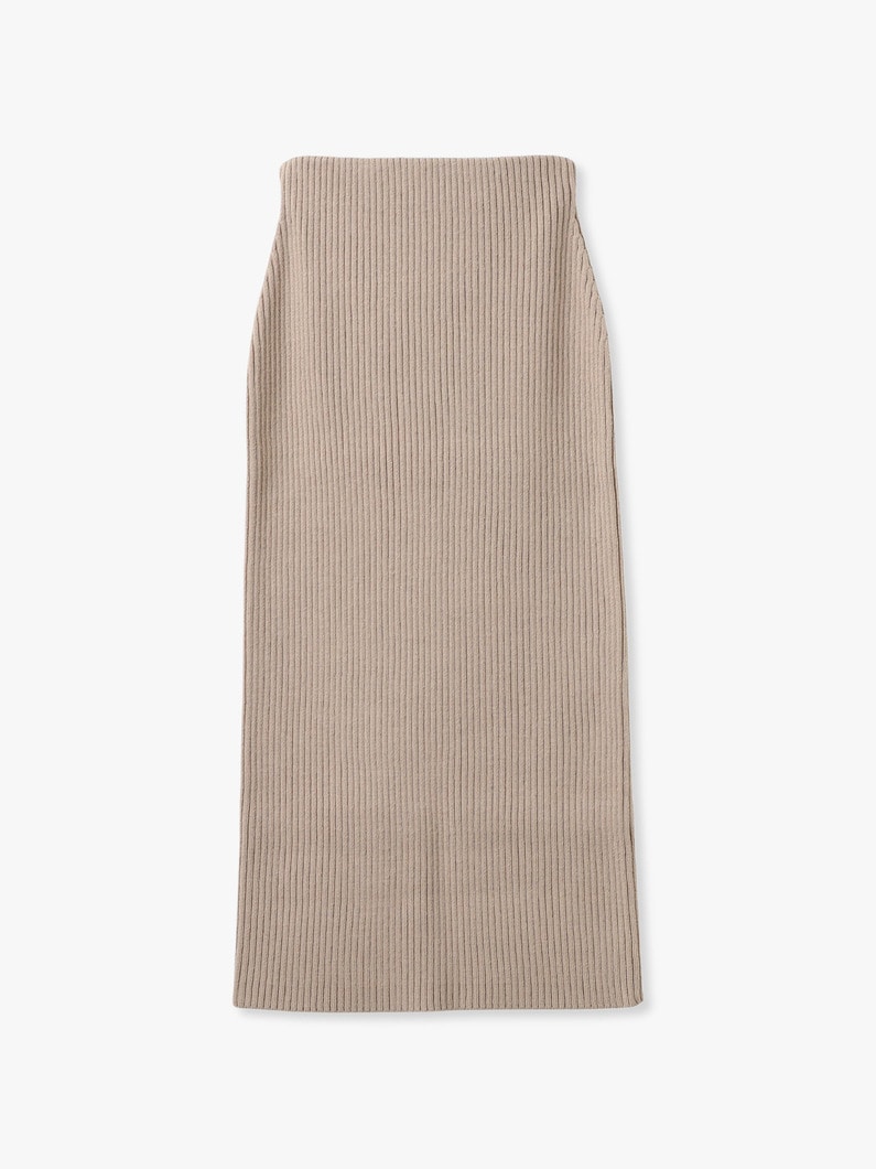 バルキー ヤーン リブニット スカート 詳細画像 beige 5