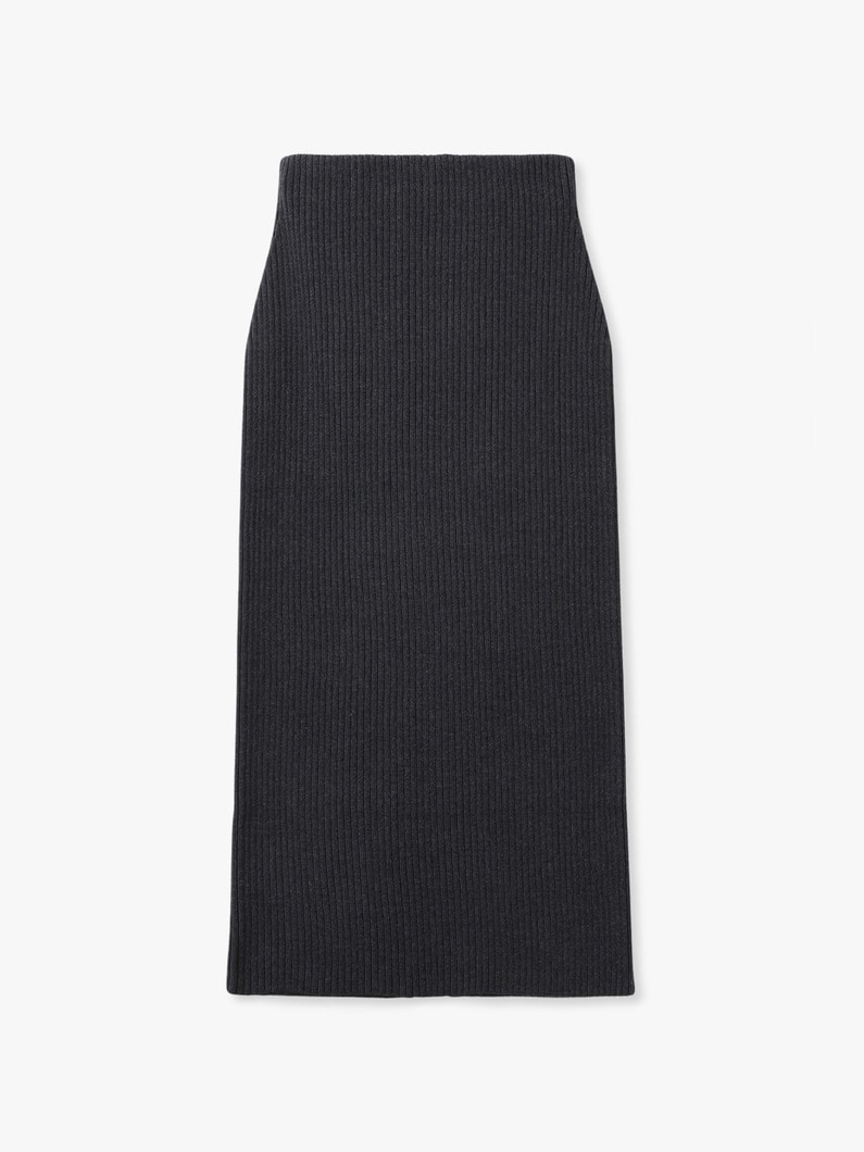 バルキー ヤーン リブニット スカート 詳細画像 charcoal gray 3