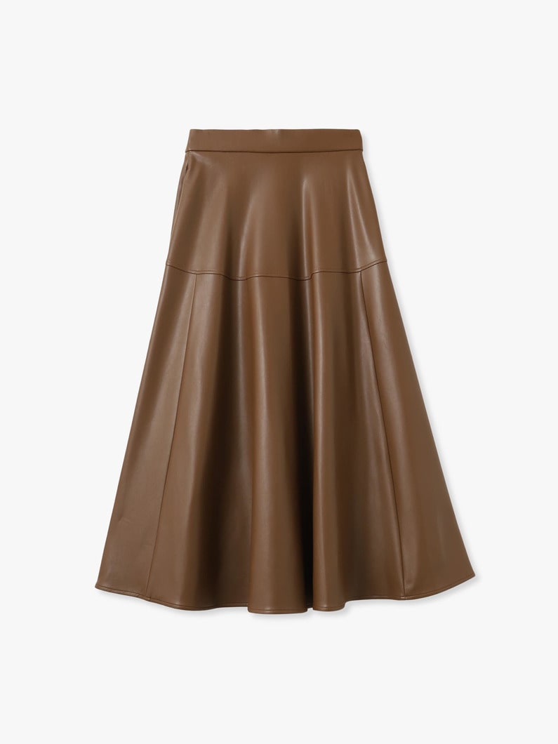ソフトエコレザー スカート 詳細画像 brown 4