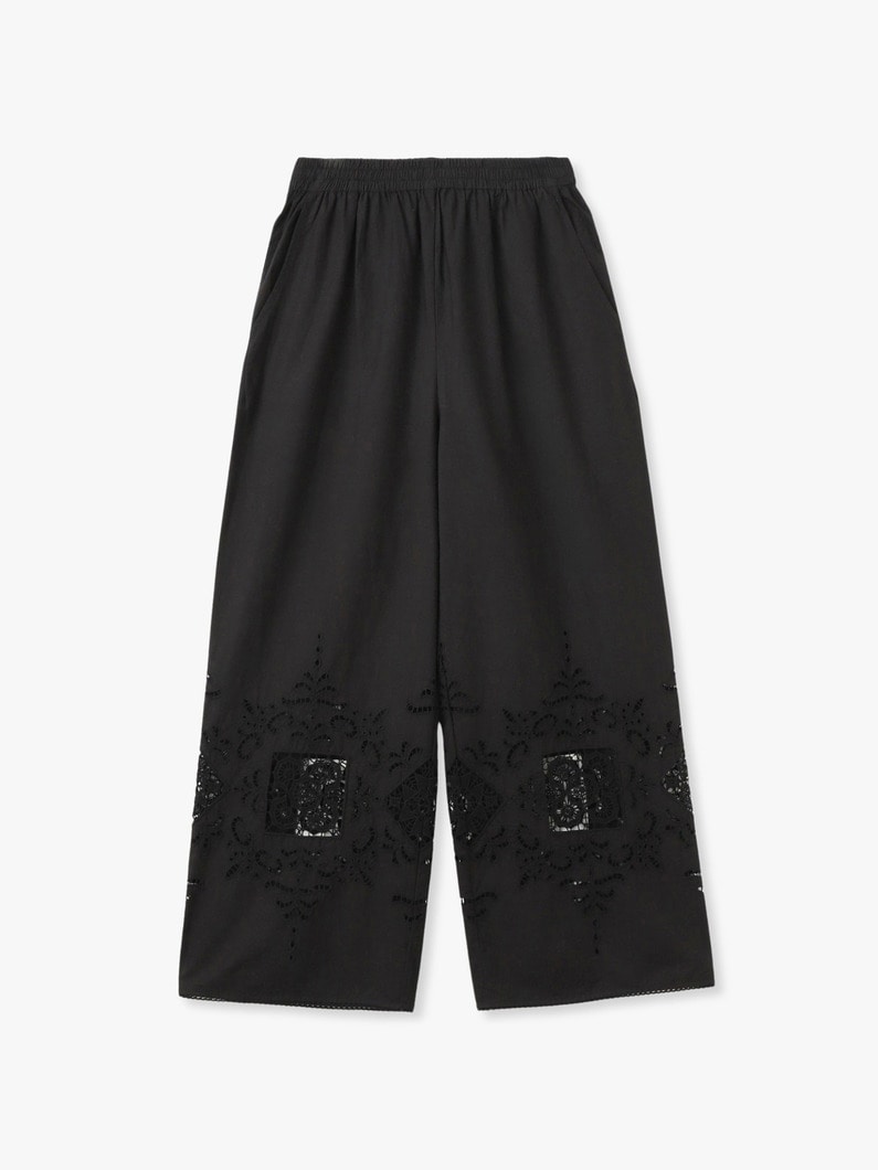 エンブロイダリー レース パンツ 詳細画像 black 4