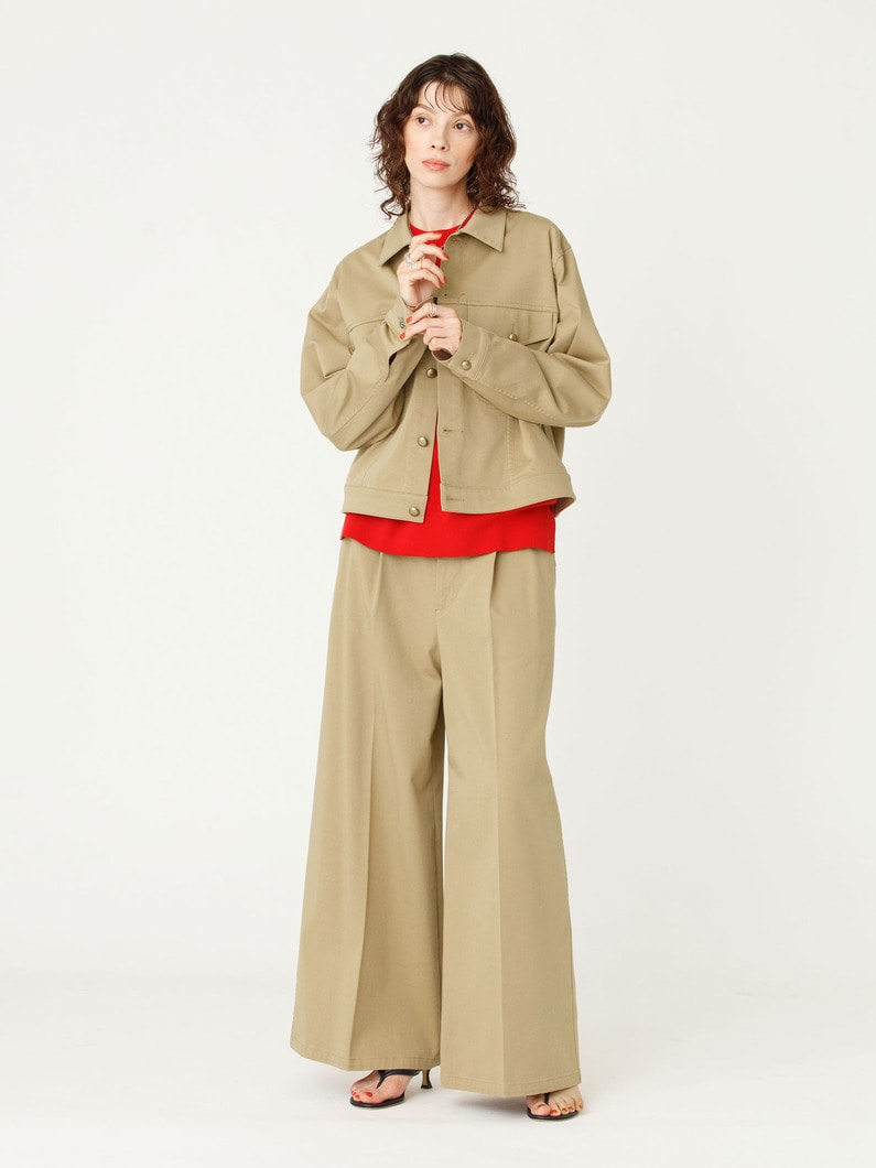 ワイドレッグ チノパンツ 詳細画像 beige 3