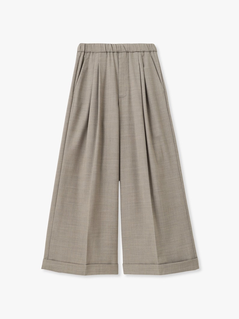 ポンチ ピンタック ワイドパンツ 詳細画像 beige 5