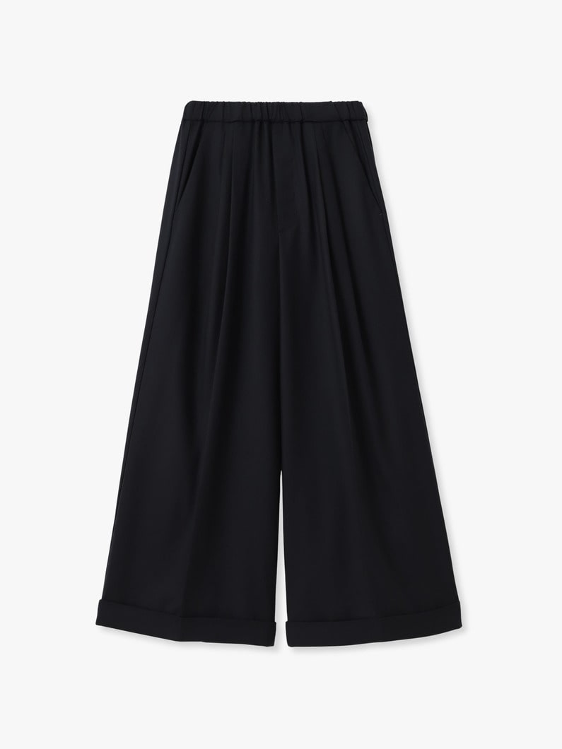 ポンチ ピンタック ワイドパンツ 詳細画像 navy 5