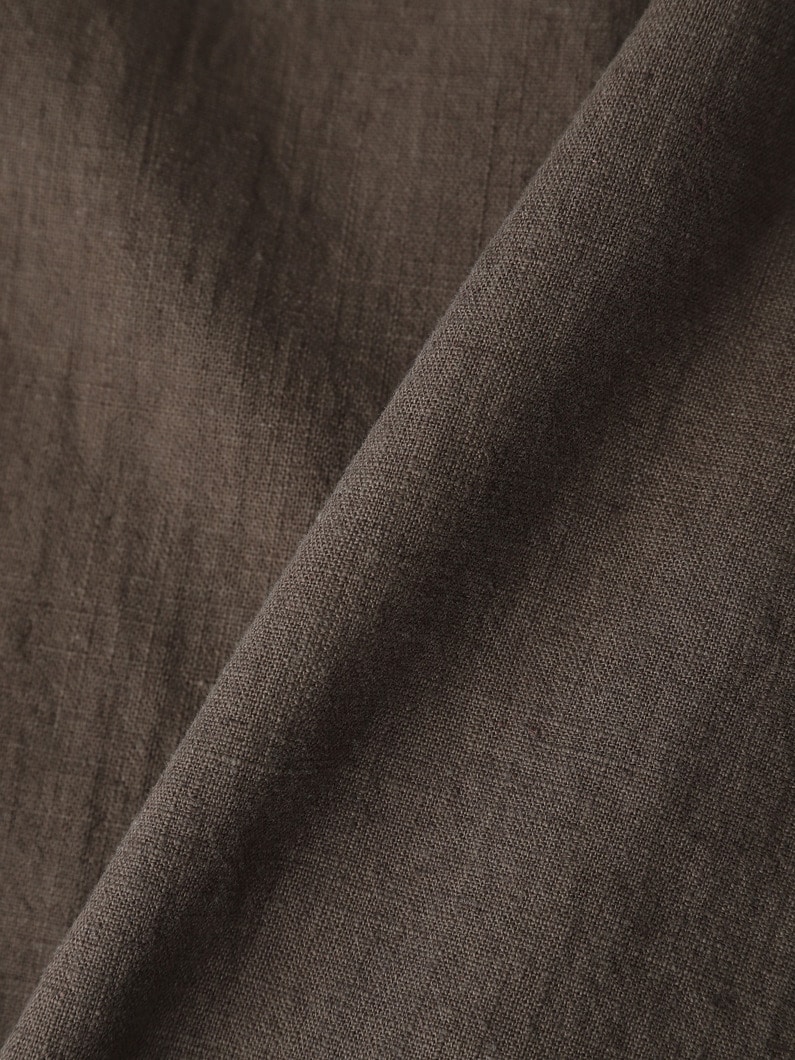 リネン コットン ワイド イージーパンツ 詳細画像 charcoal gray 3