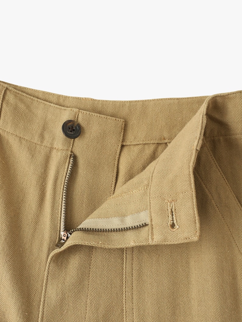 ヘリンボーン ベイカー パンツ 詳細画像 beige 2