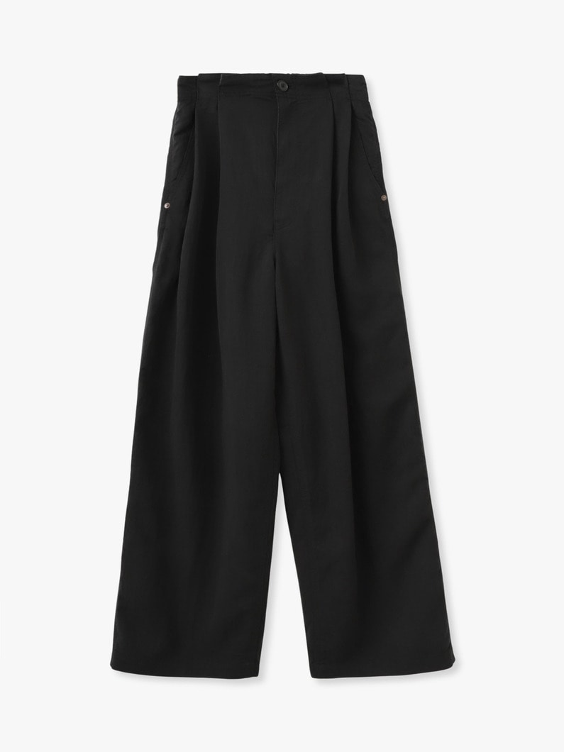 ハイウエスト ワイド パンツ 詳細画像 black 4
