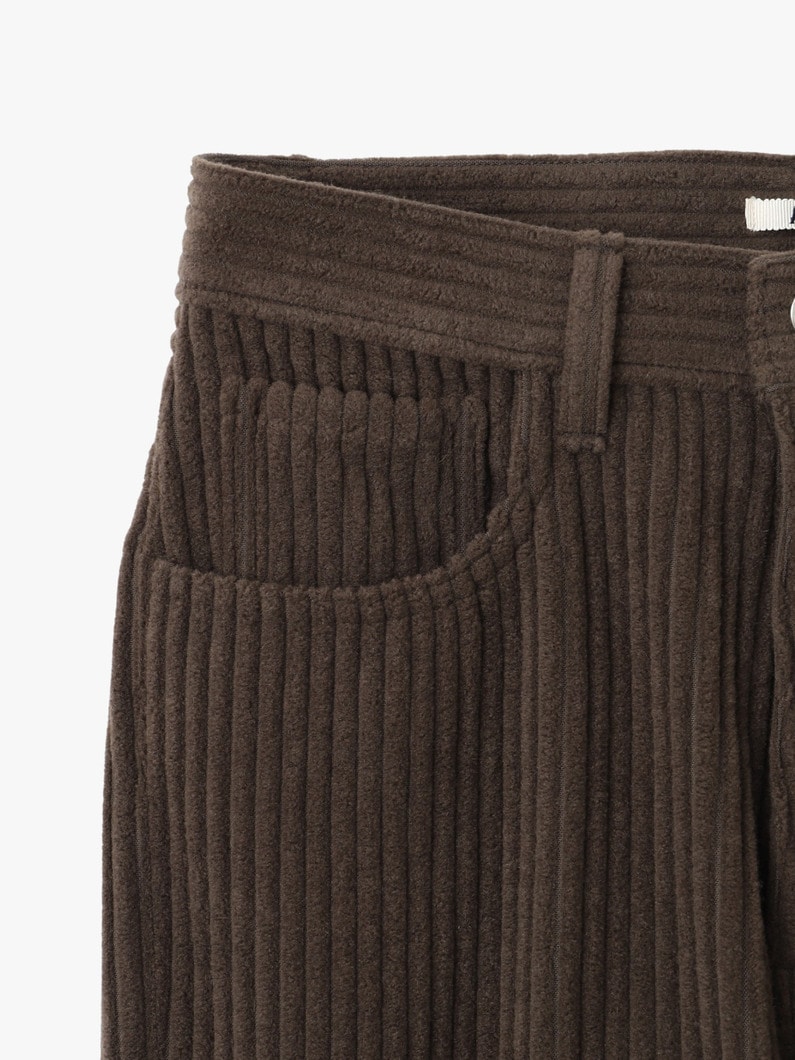 ウールカシミア コーデュロイ 5ポケット パンツ 詳細画像 brown 2