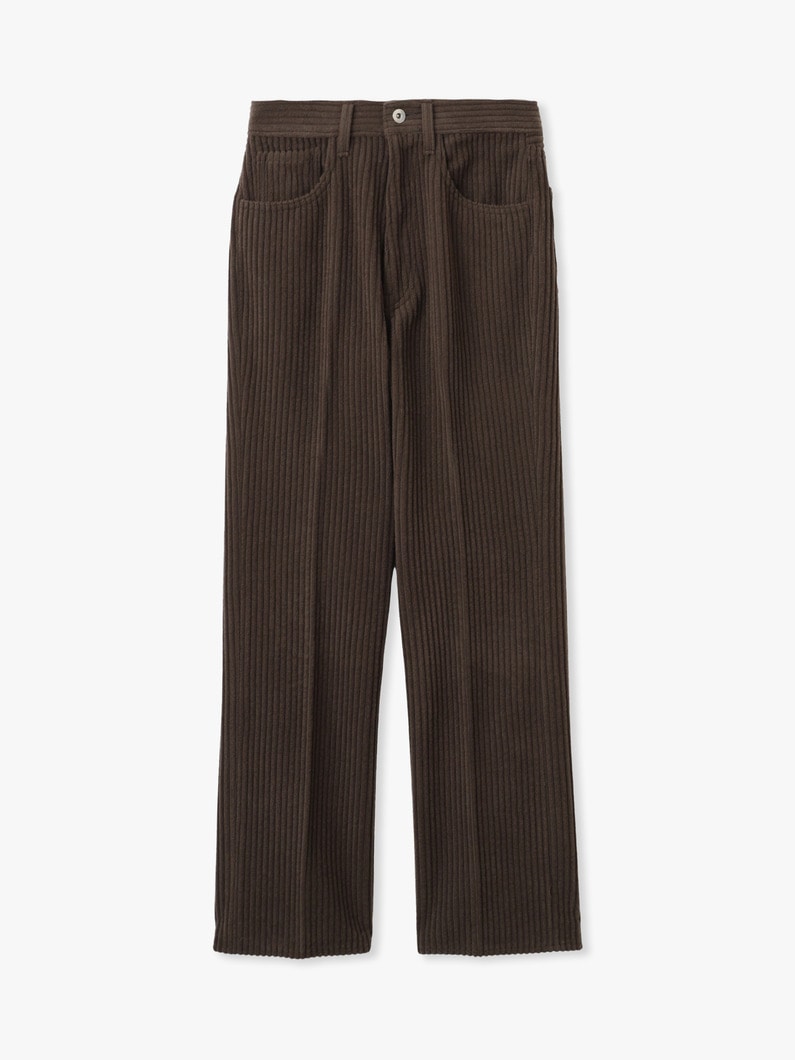 ウールカシミア コーデュロイ 5ポケット パンツ 詳細画像 brown 1