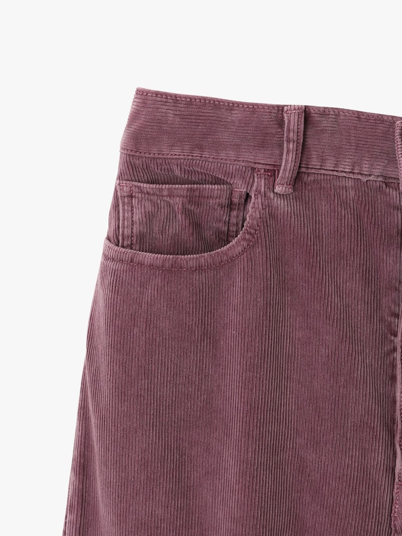 ガーメントダイ フィンクス コーデュロイ ワイドパンツ 詳細画像 purple 2