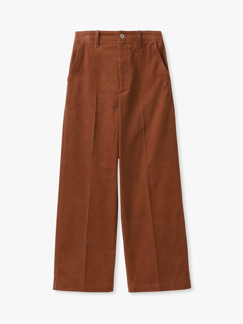 ルーズ ストレート コーデュロイ パンツ 詳細画像 brown 4