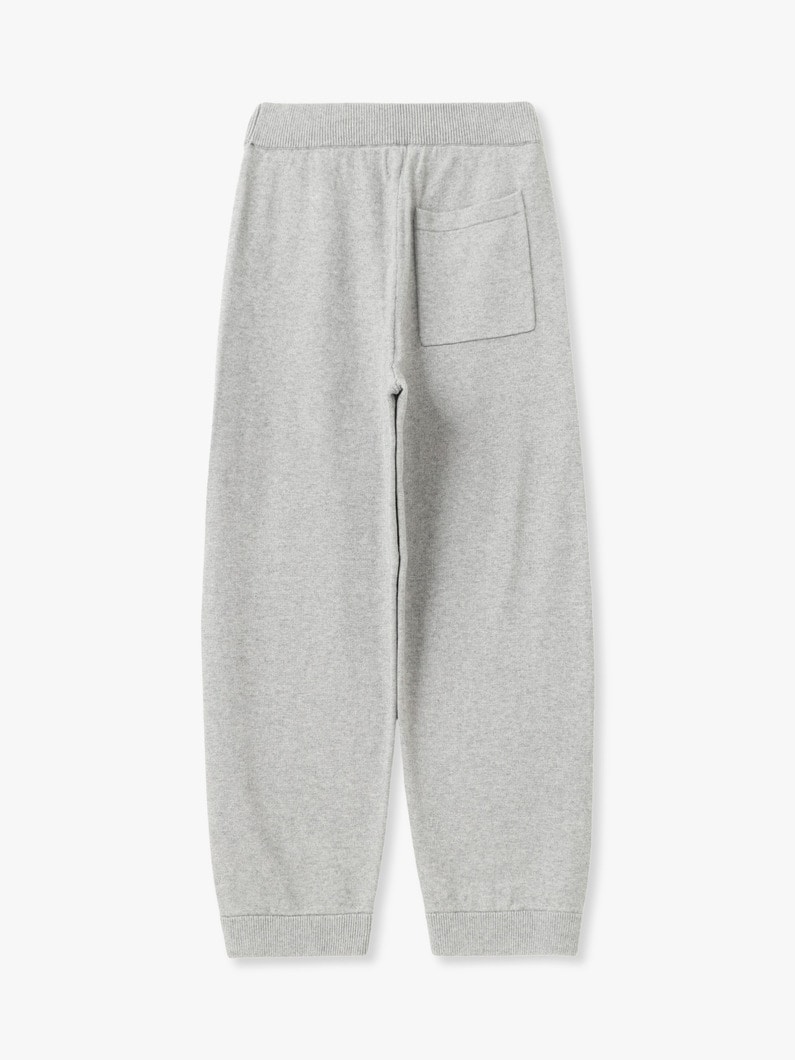 コットン カシミア ニットパンツ（ブラック/トップグレー） 詳細画像 top gray 1