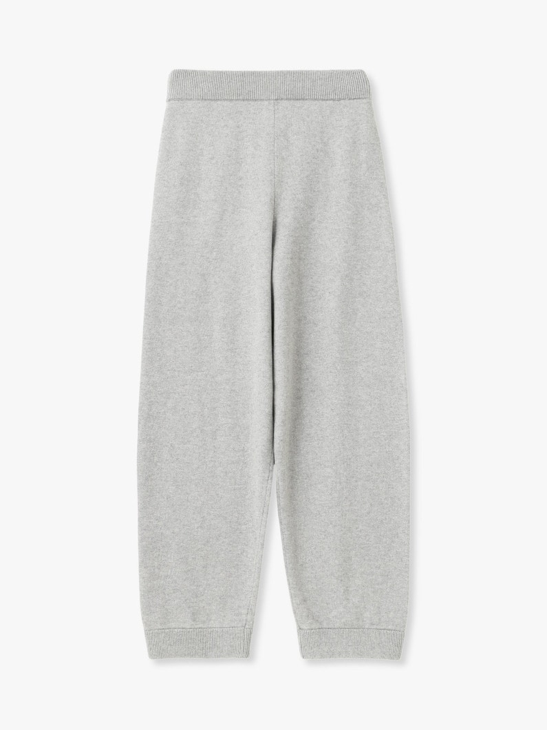 コットン カシミア ニットパンツ（ブラック/トップグレー） 詳細画像 top gray 5