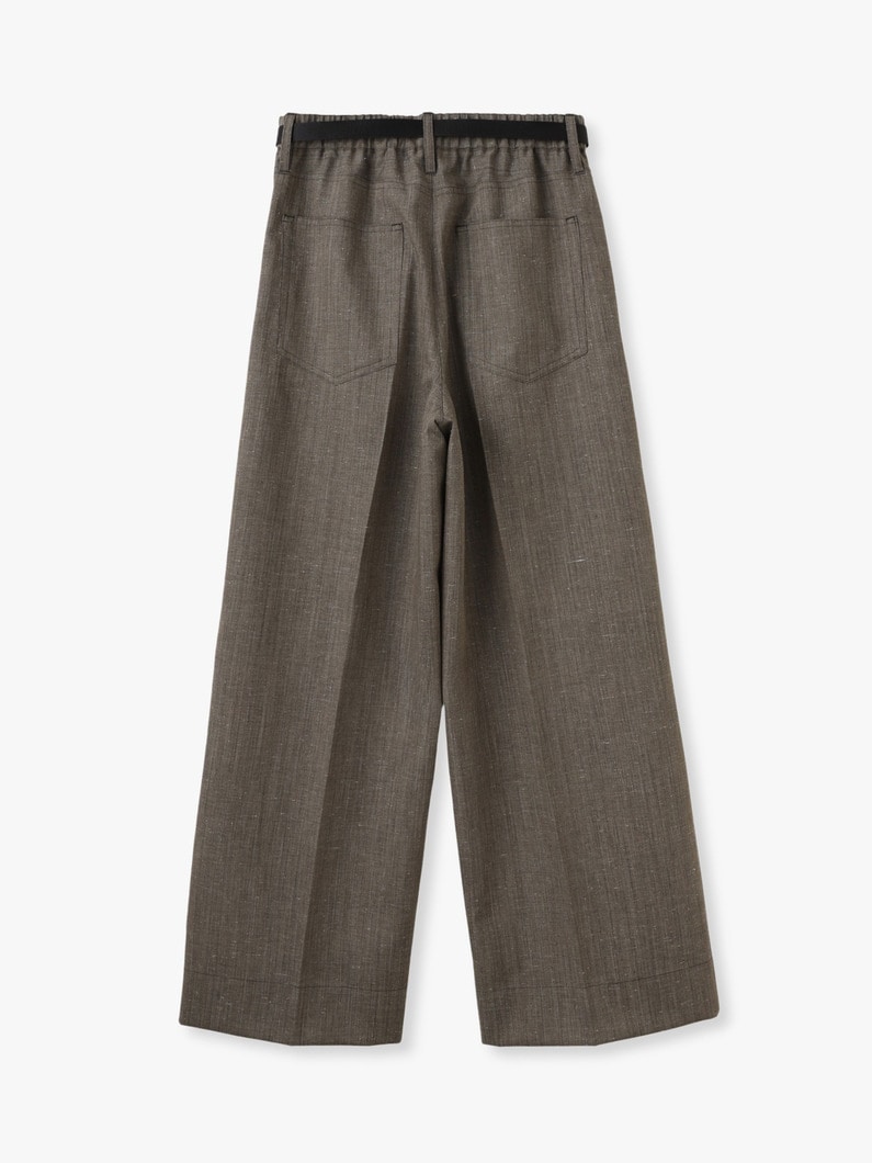 フレックシャンブレー 5ポケットワイドパンツ 詳細画像 light brown 1
