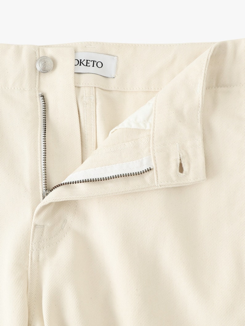 バレルレッグ デニムパンツ（オフホワイト） 詳細画像 off white 2