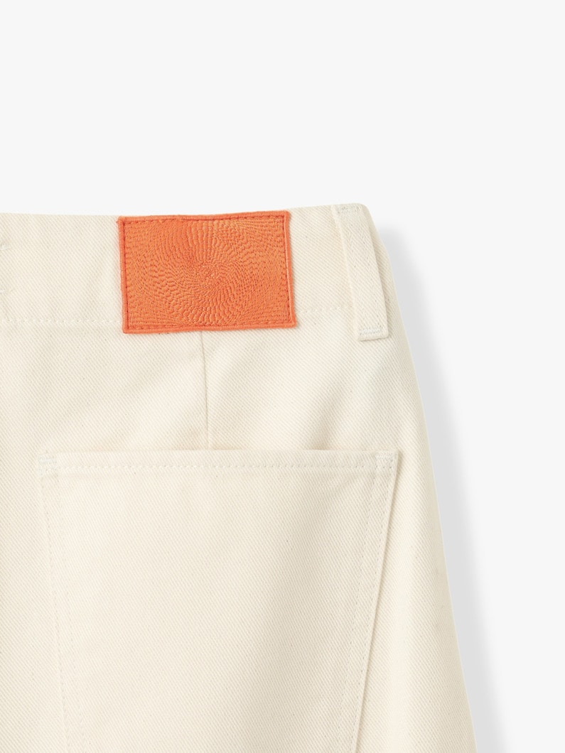 バレルレッグ デニムパンツ（オフホワイト） 詳細画像 off white 4
