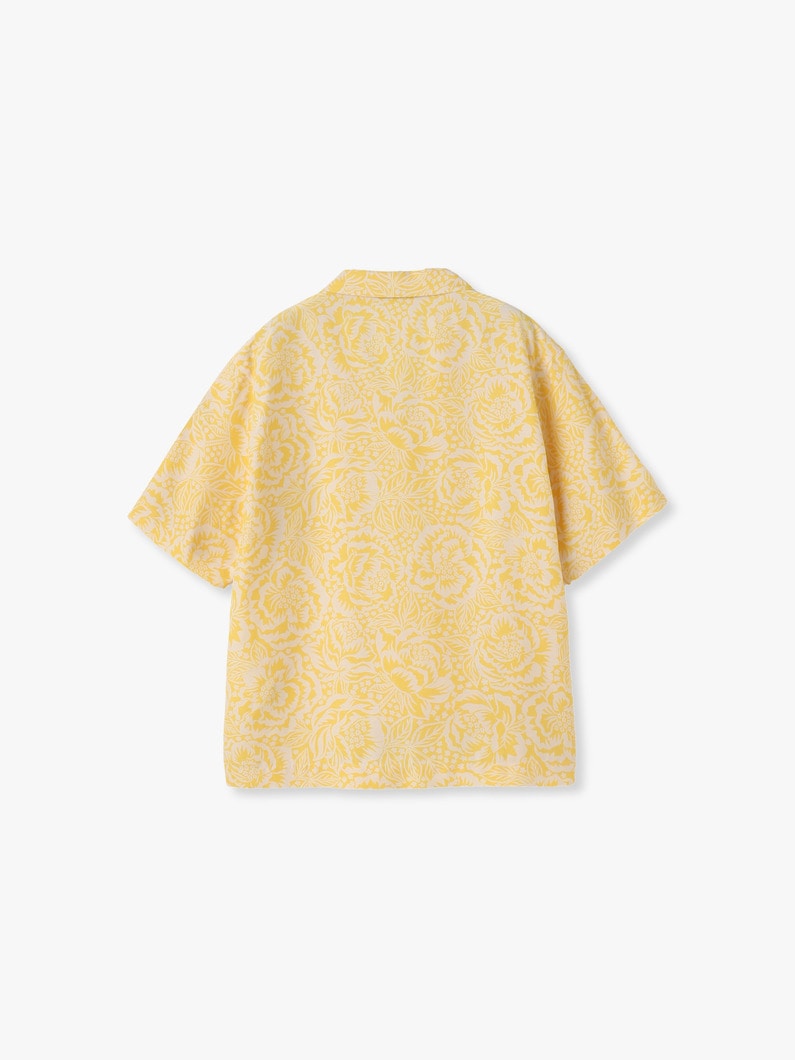 リバティ プリント オープンカラー シャツ 詳細画像 yellow 1