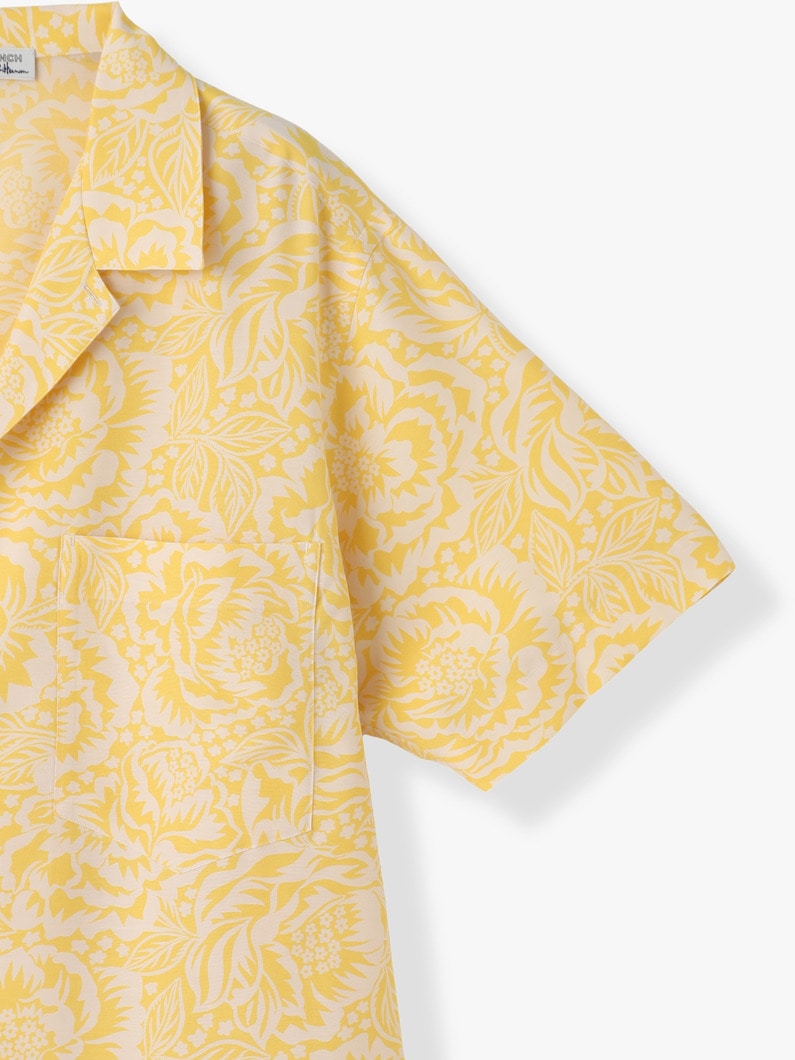 リバティ プリント オープンカラー シャツ 詳細画像 yellow 2