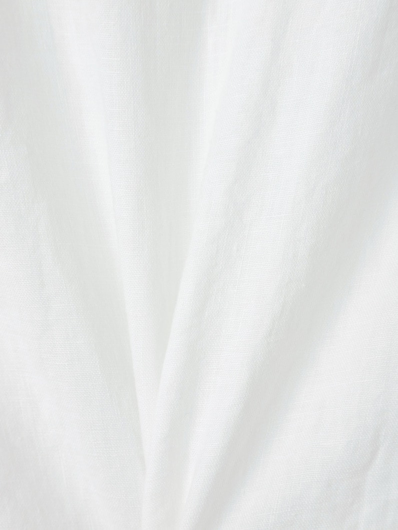 アイリーン ウォッシュド リネンシャツ（ホワイト/ブラック/ライトベージュ） 詳細画像 white 4