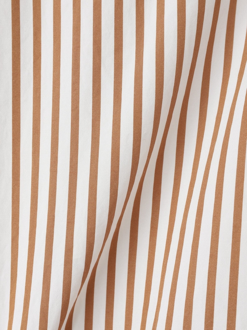 アイリーン イタリアンコットン ストライプ シャツ（ブラウン） 詳細画像 brown pattern 4