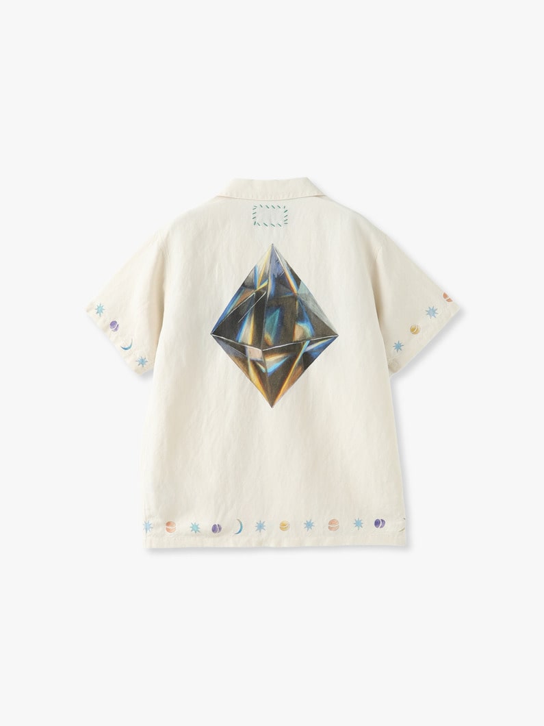 プリズム ショートスリーブ リネンシャツ 詳細画像 off white 1