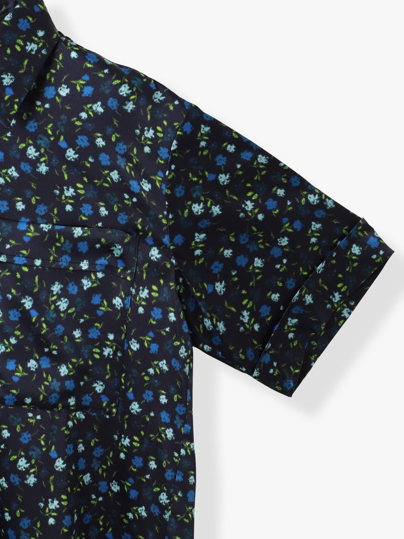ベラ フラワープリント シルク シャツ 詳細画像 navy 2