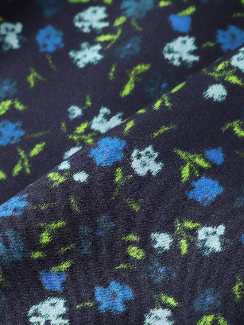 ベラ フラワープリント シルク シャツ 詳細画像 navy 4