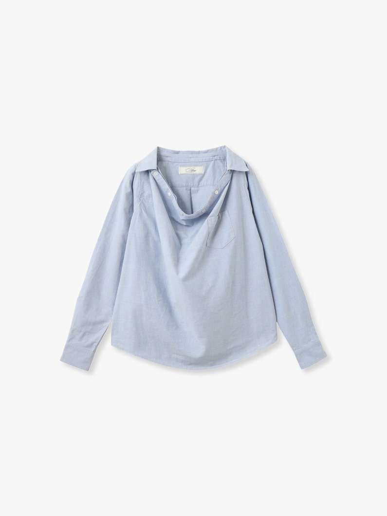 ワイドネック シャツ 詳細画像 light blue