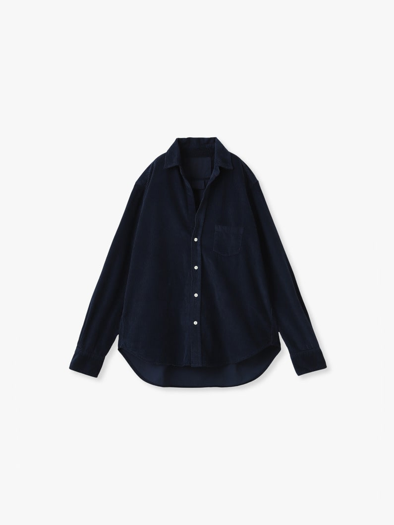 アイリーン イタリアンコーデュロイ シャツ 詳細画像 navy 1