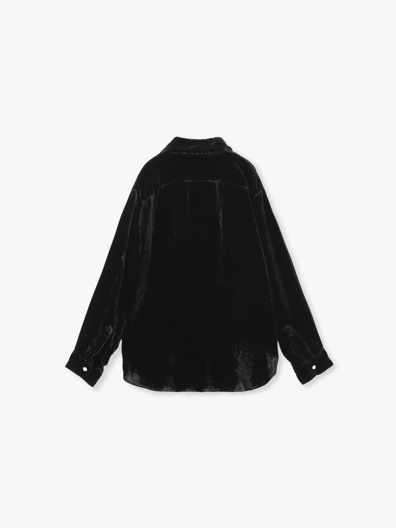 アイリーン ベルベット シャツ 詳細画像 dark gray 1