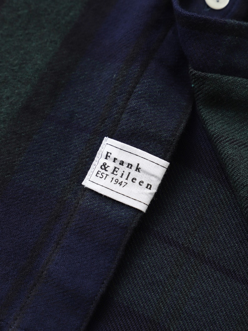 アイリーン イタリアンコットン フランネル チェック シャツ（ダークグリーン） 詳細画像 dark green 3