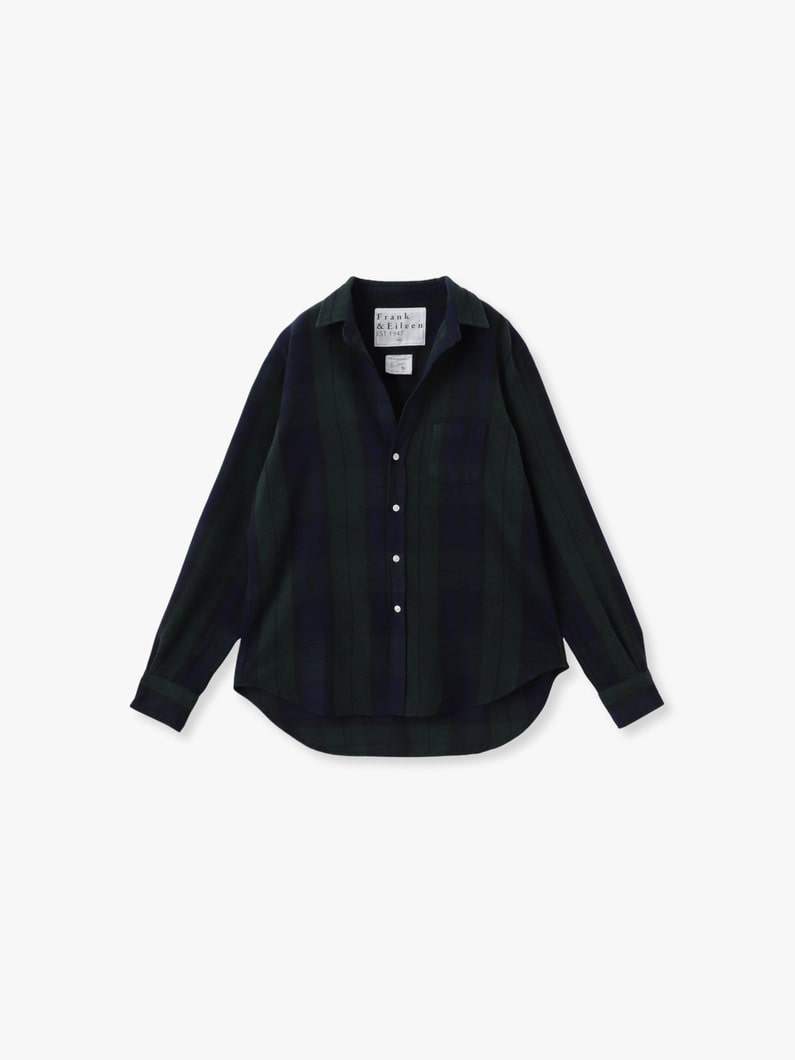 アイリーン イタリアンコットン フランネル チェック シャツ（ダークグリーン） 詳細画像 dark green 1