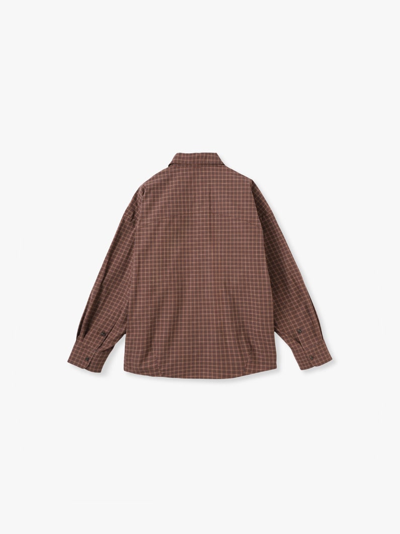 チェック オーバーサイズ シャツ 詳細画像 brown 1