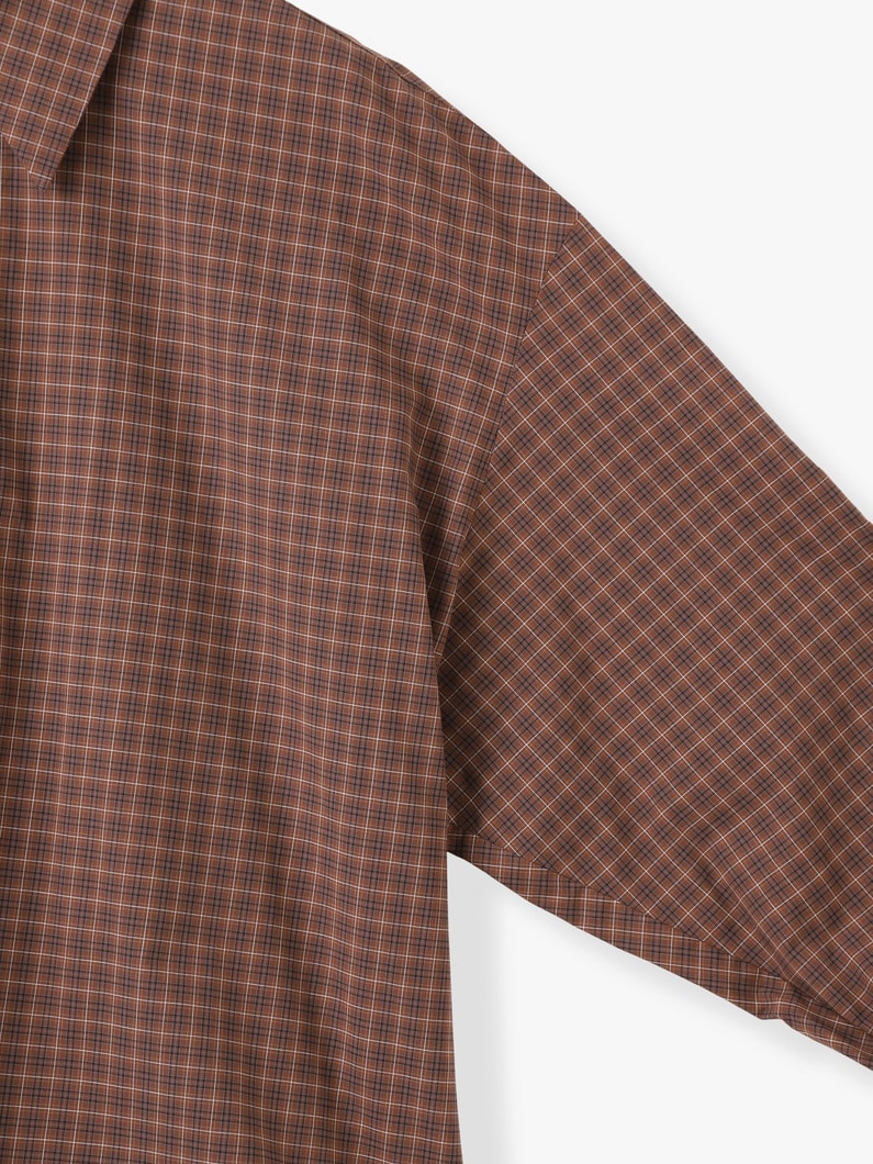 チェック オーバーサイズ シャツ 詳細画像 brown 2