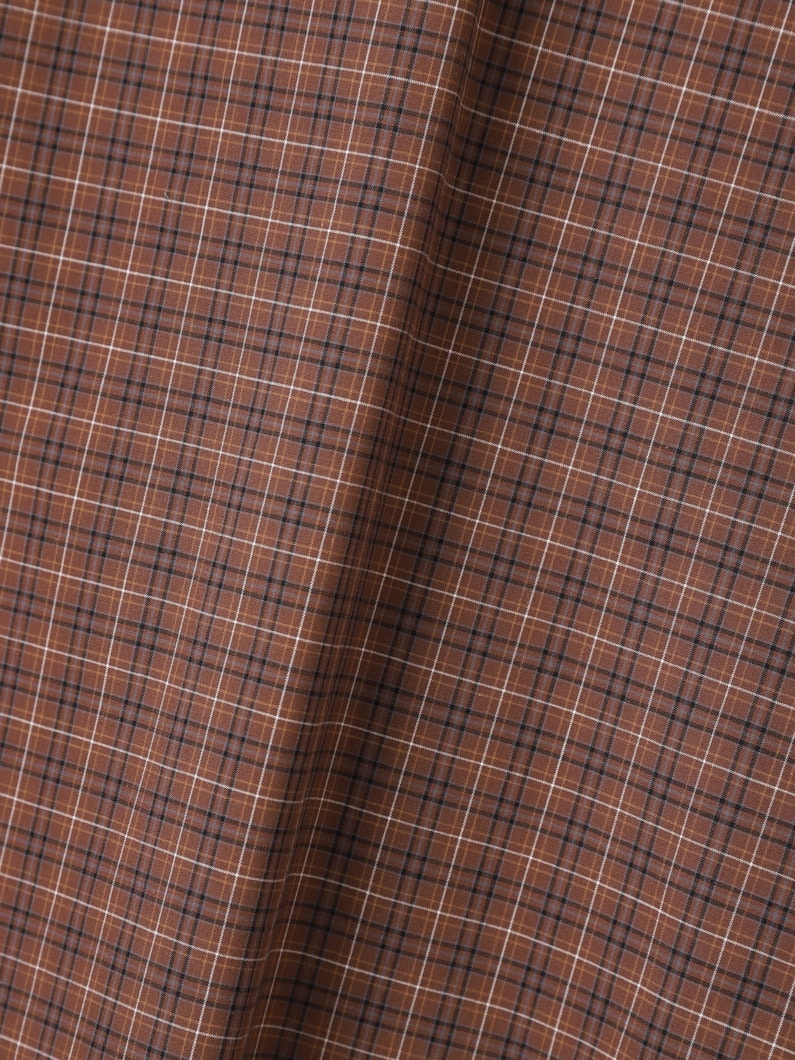 チェック オーバーサイズ シャツ 詳細画像 brown 3