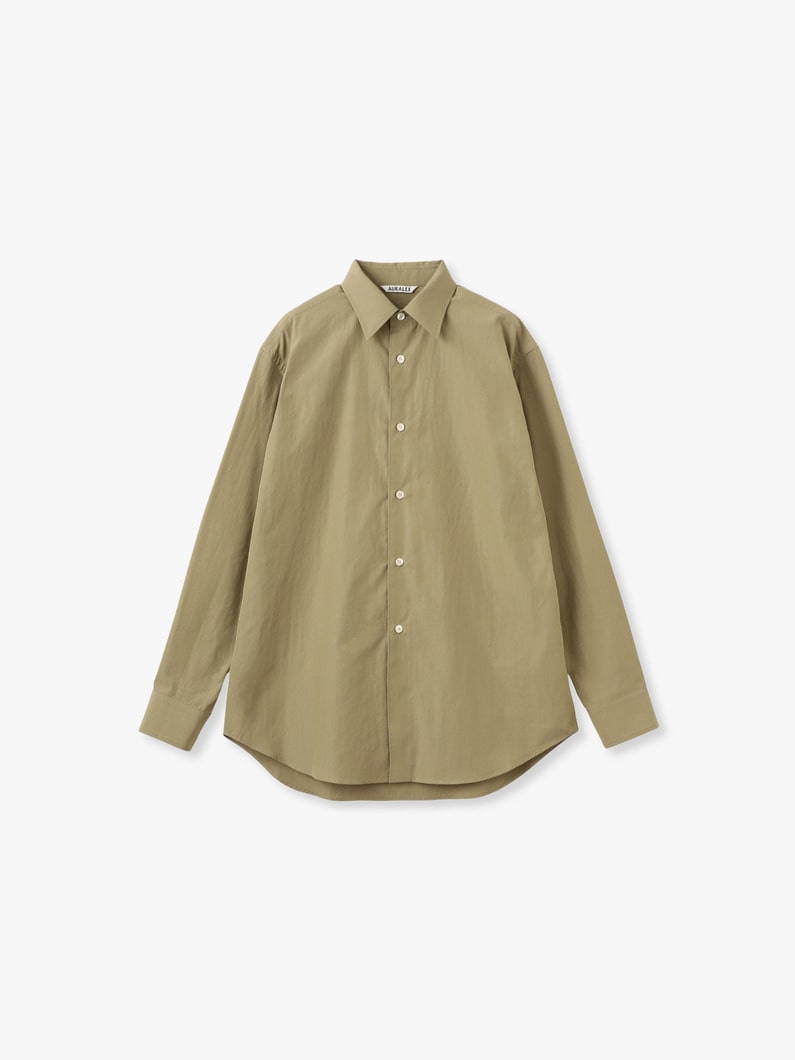 フィンクス ライト ウェザー シャンブレー シャツ 詳細画像 olive 1