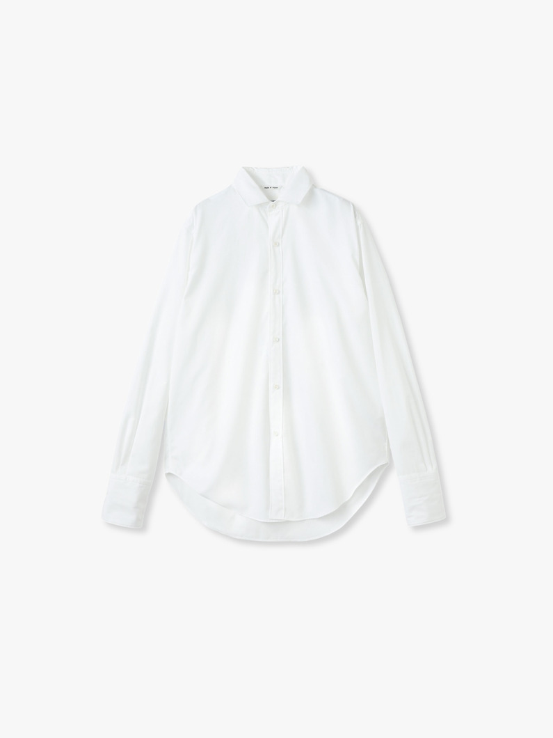 ハイカウント コットン ボウタイ シャツ 詳細画像 white 3
