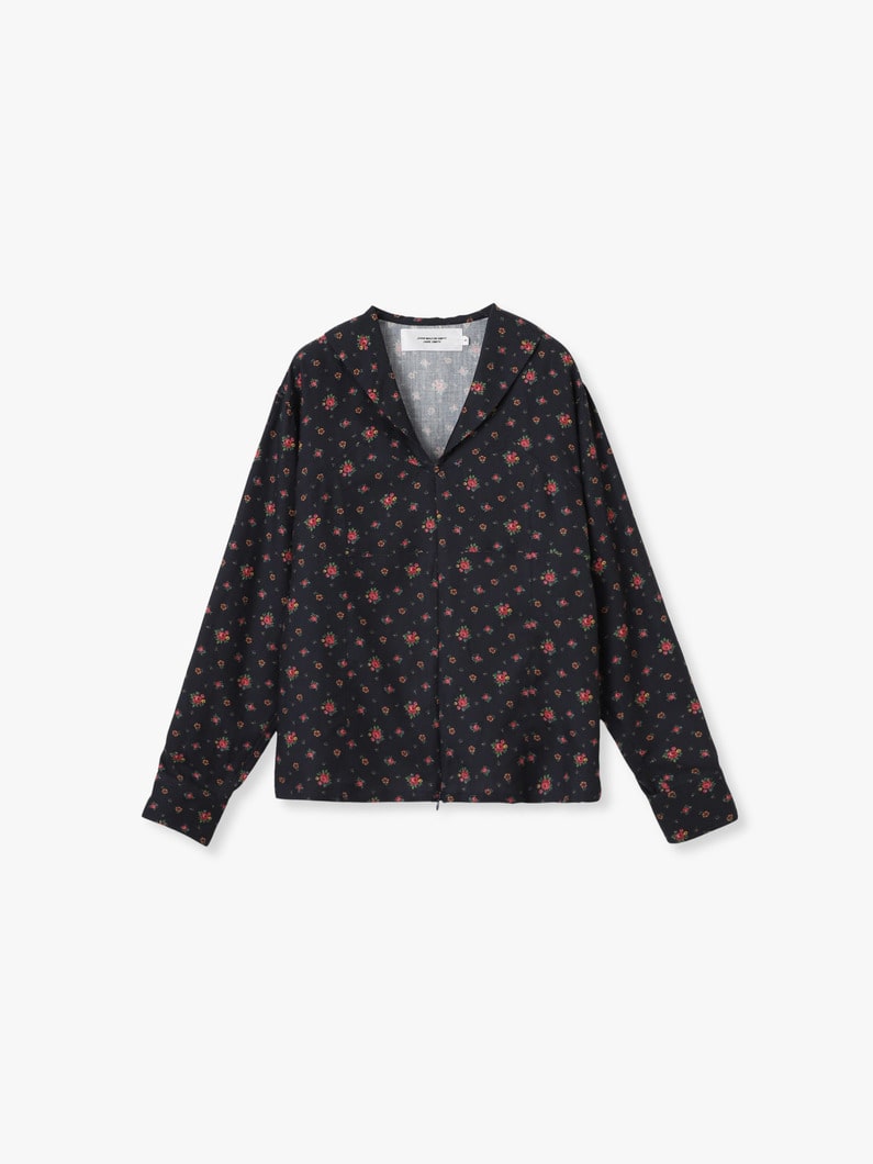 フラワープリント セーラーカラー ブラウス 詳細画像 navy 1