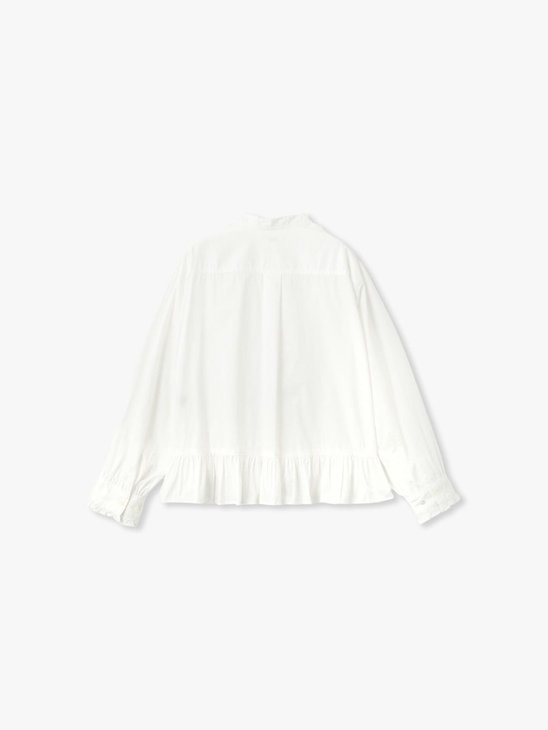 コットン フリル シャツ 詳細画像 white 1