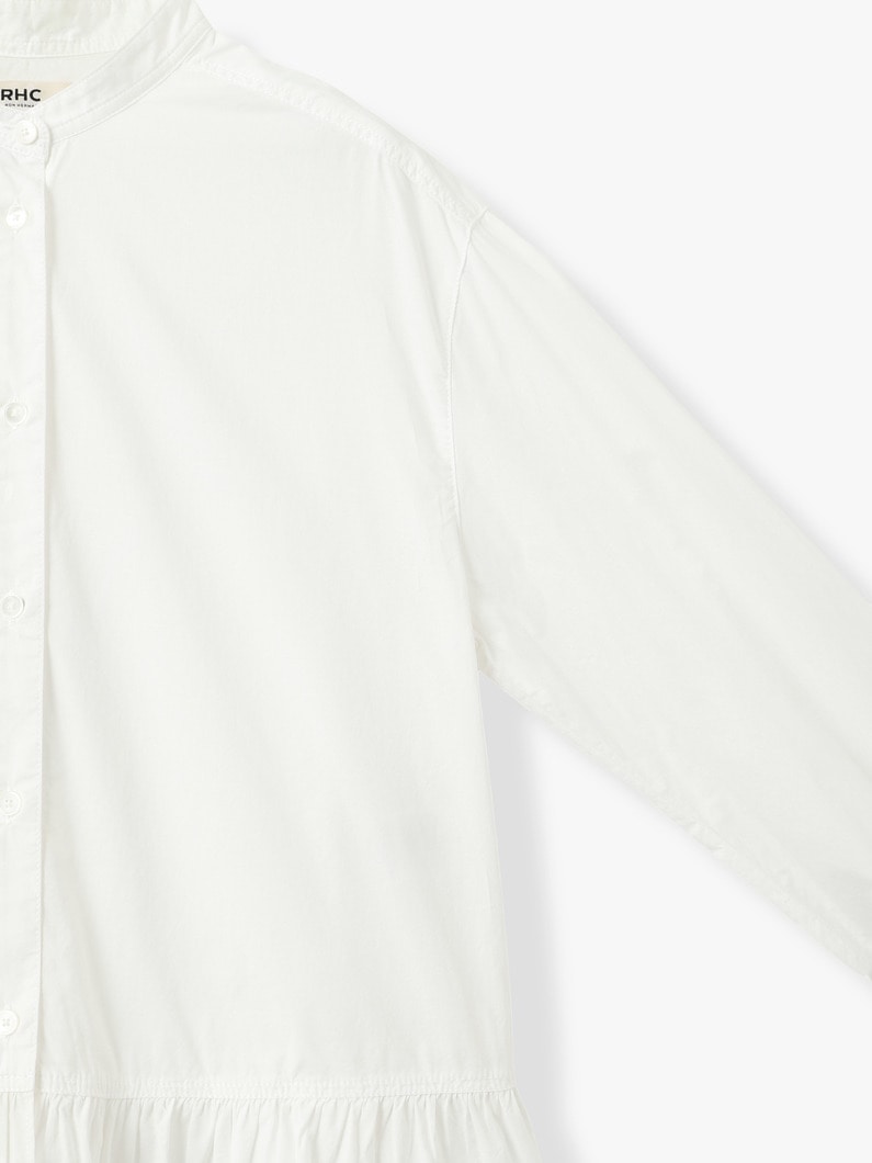コットン フリル シャツ 詳細画像 white 2