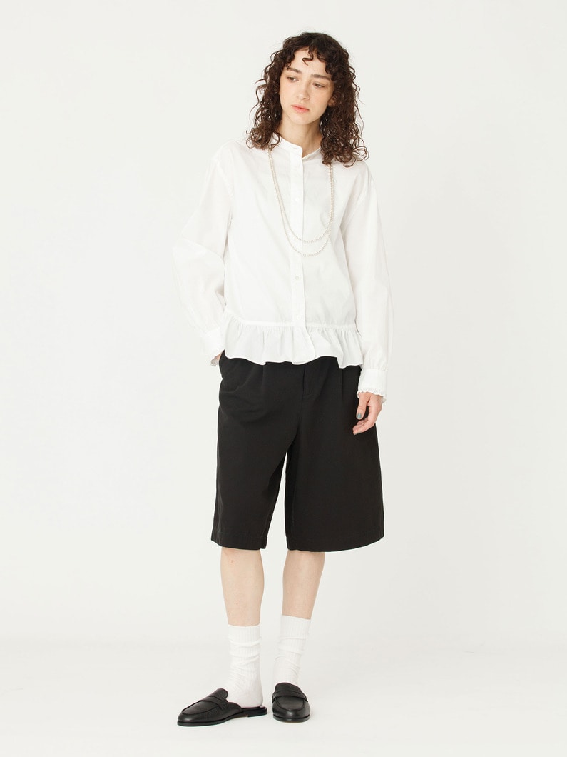 コットン フリル シャツ 詳細画像 white 4