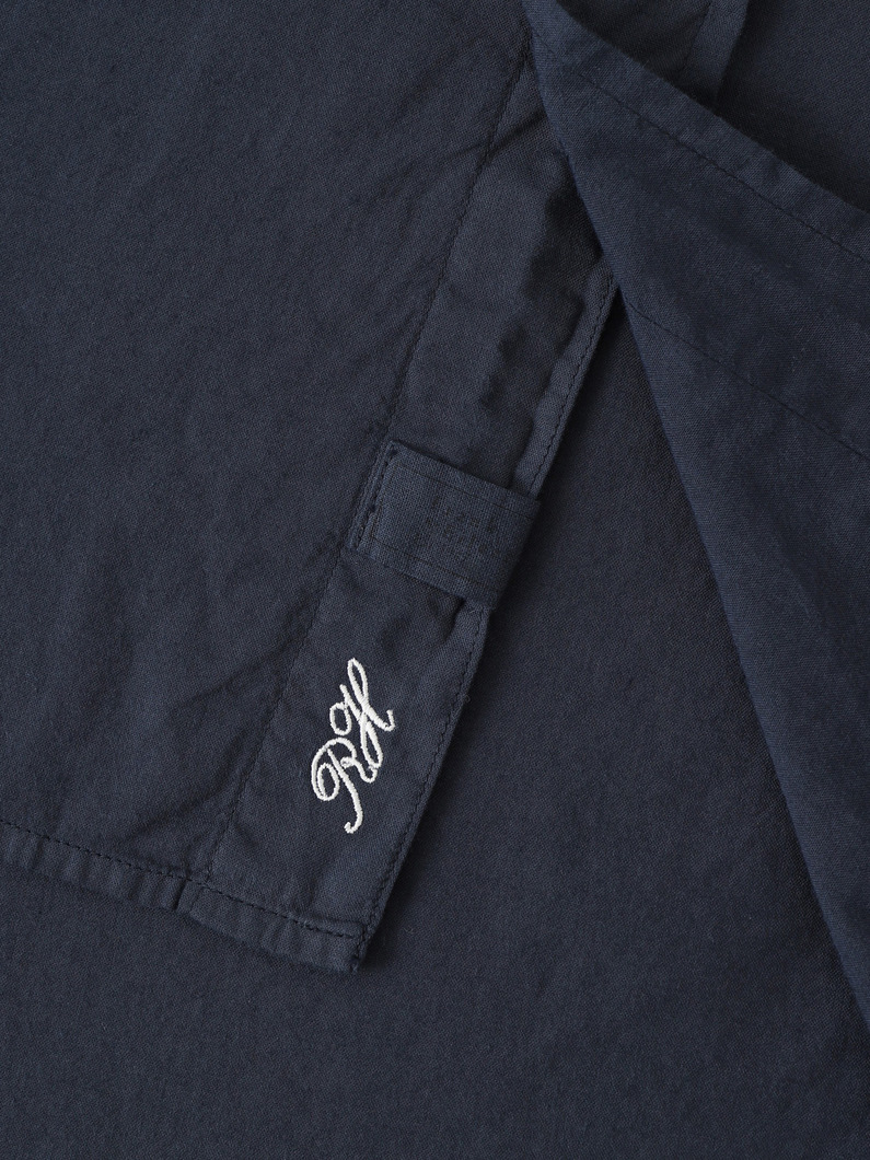 シャーリー オーガニックコットンボイル シャツ（ホワイト/ネイビー） 詳細画像 navy 4