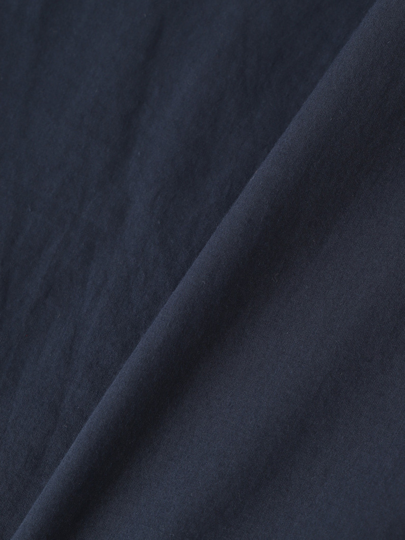 シャーリー オーガニックコットンボイル シャツ（ホワイト/ネイビー） 詳細画像 navy 5