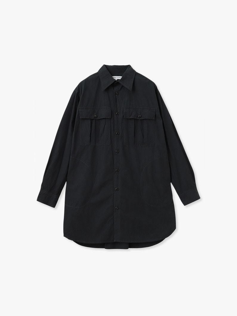 ロングレングス ウォッシュアウト シャツ 詳細画像 navy 1