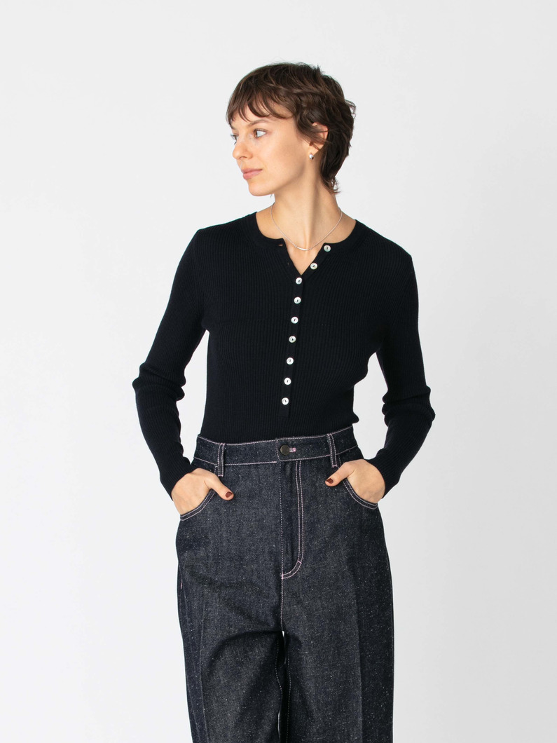 インサイダー ニット トップ 詳細画像 navy 1
