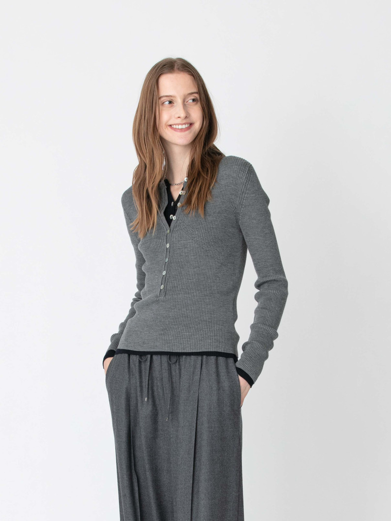 インサイダー ニット トップ 詳細画像 gray