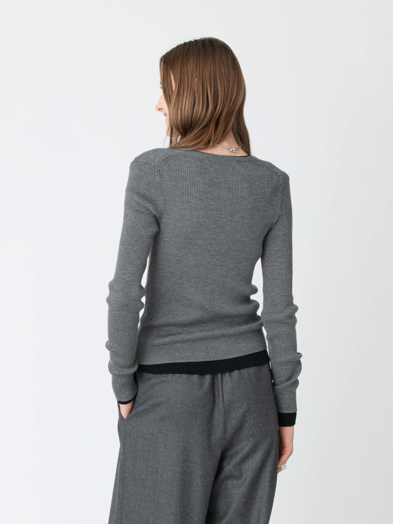 インサイダー ニット トップ 詳細画像 gray 2